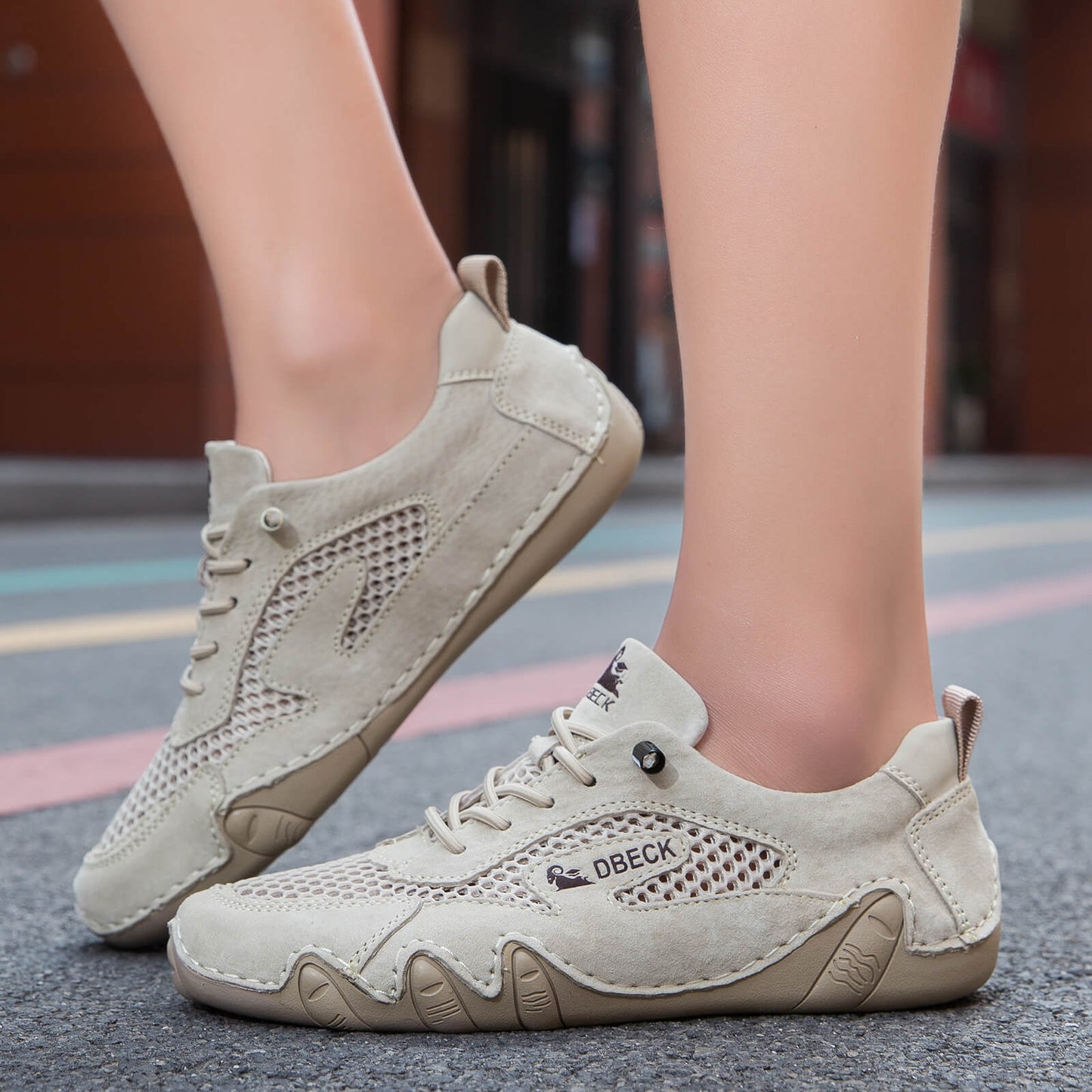 Dbeck: Women Outdoor Mesh Trail Shoes for Hiking & Walking.