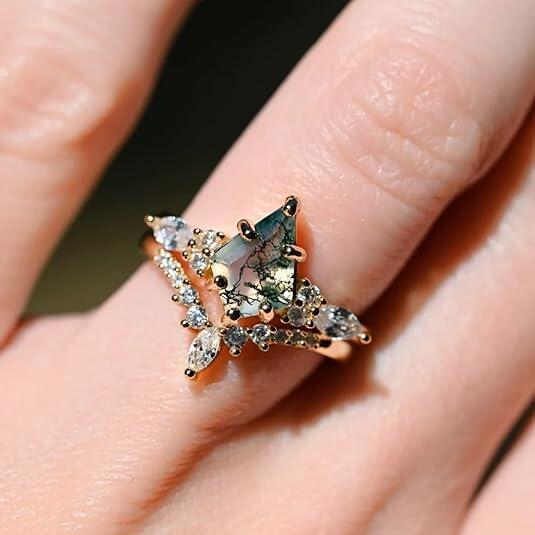 Moss Agate Ring