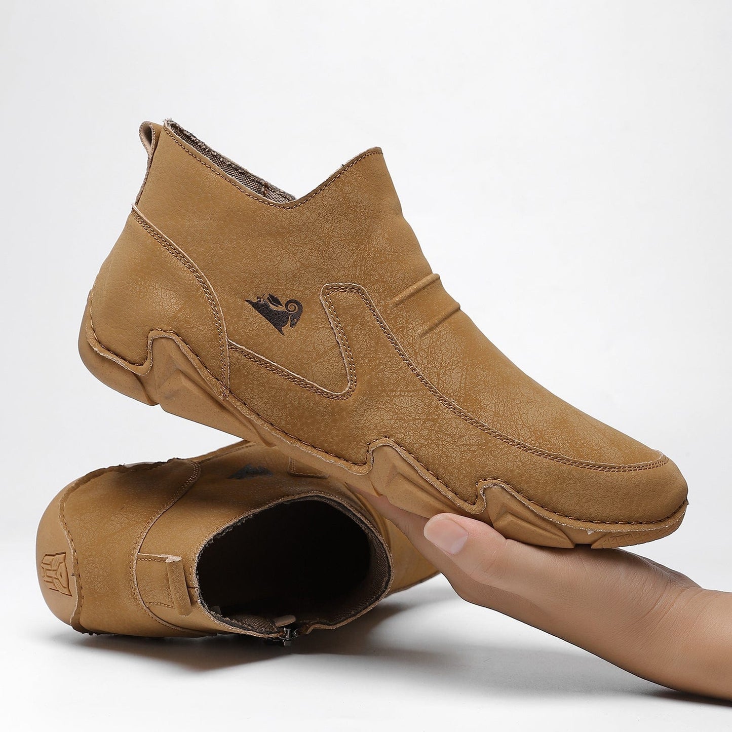 Men's Leather Outdoor Shoes Comfortable, Durable, and Stylish Slip-On Design for All Activities