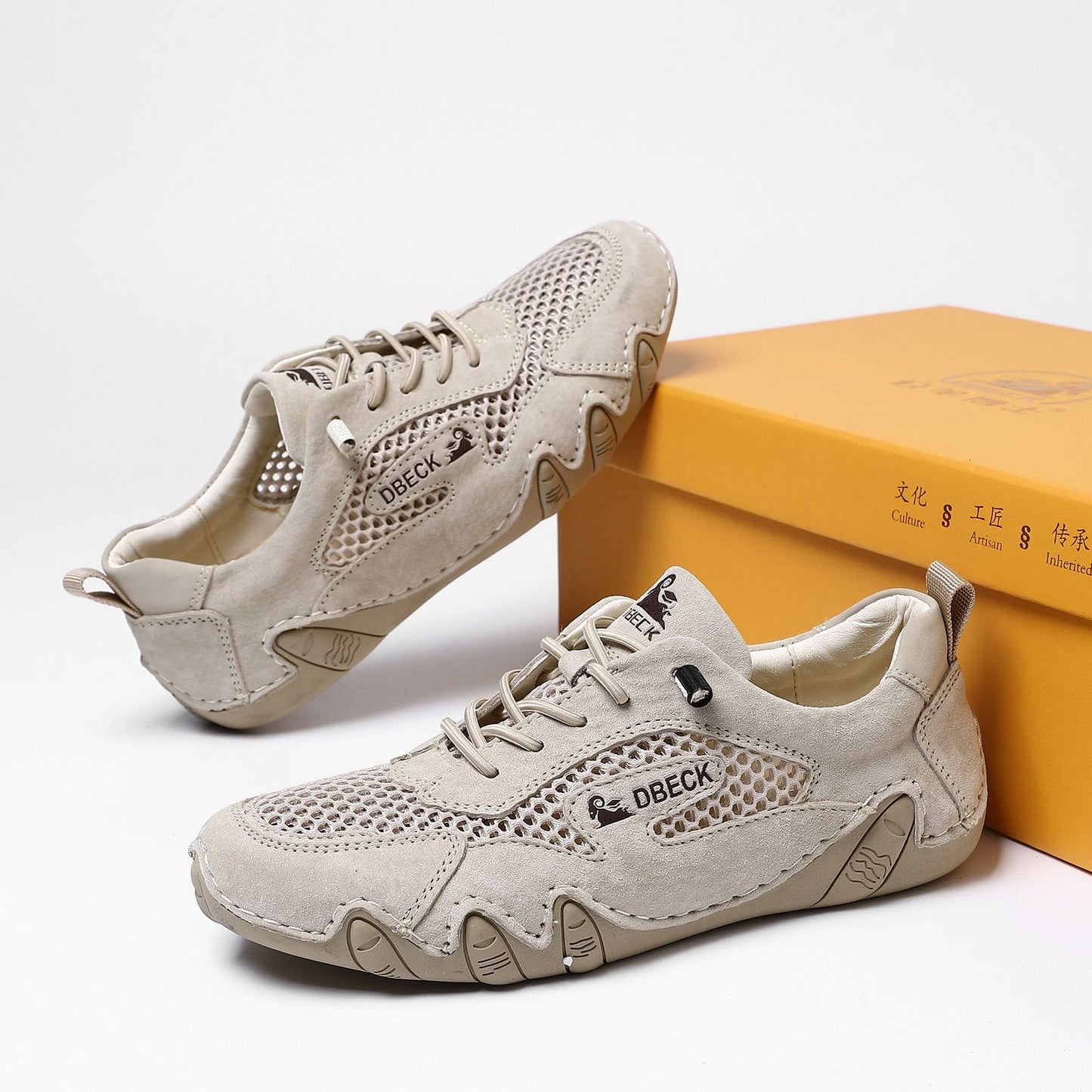 Dbeck: Men Outdoor Mesh Trail Shoes for Hiking & Walking