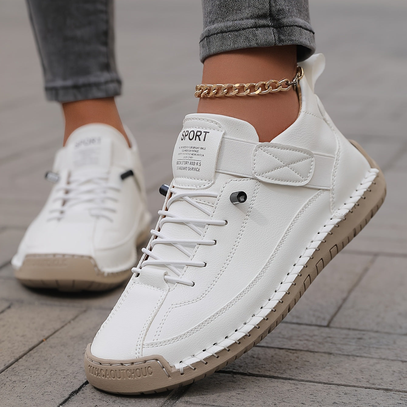 Men’s Flexible Leather Casual Shoes – Soft Sole, Hand-Stitched Outdoor Walking Sneakers, Slip-On Comfort Driving Loafers