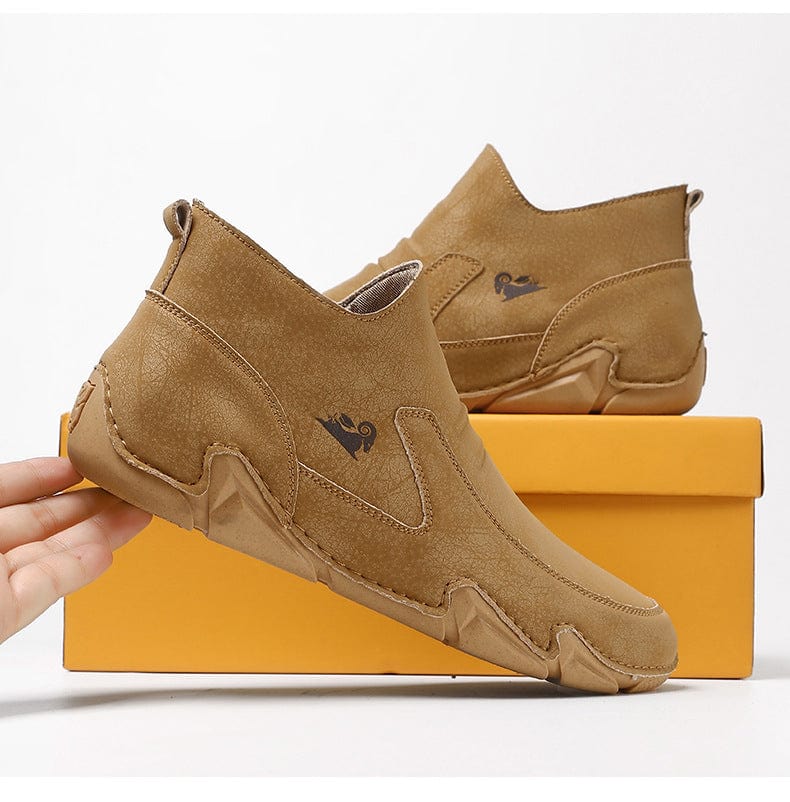 Men's Leather Outdoor Shoes Comfortable, Durable, and Stylish Slip-On Design for All Activities