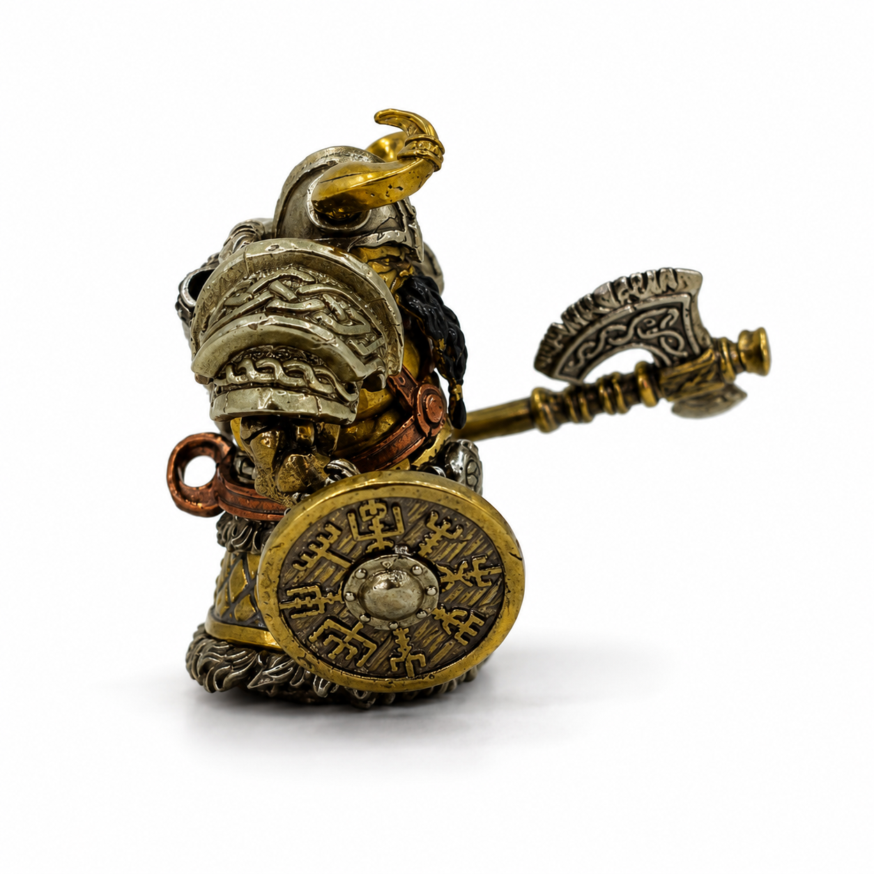 OMYEESE™ Viking Raider Magnetic Metal Desk Sculpture