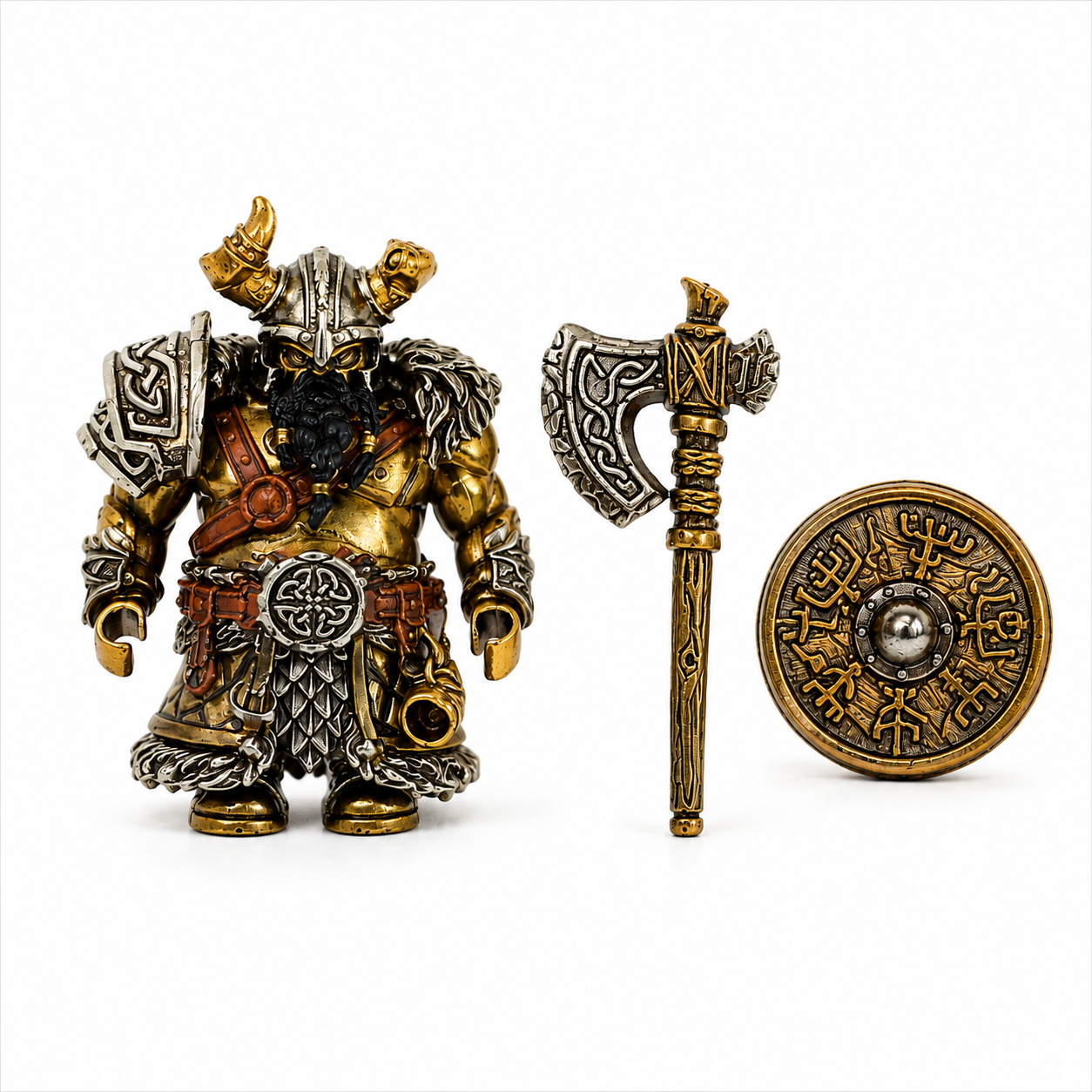 OMYEESE™ Viking Raider Magnetic Metal Desk Sculpture