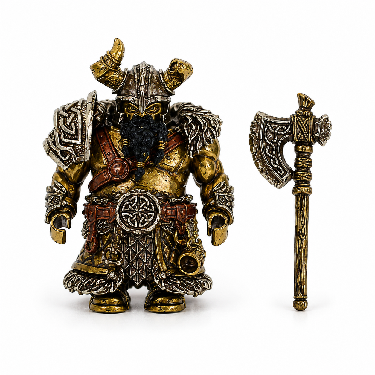 OMYEESE™ Viking Raider Magnetic Metal Desk Sculpture