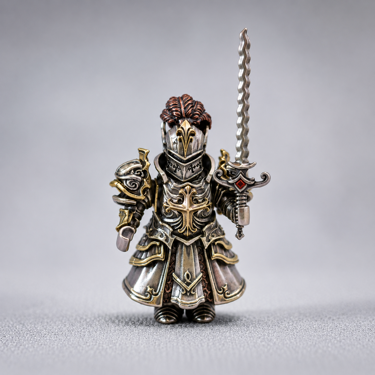 OMYEESE™ Crimson Templar Magnetic Metal Desk Sculpture