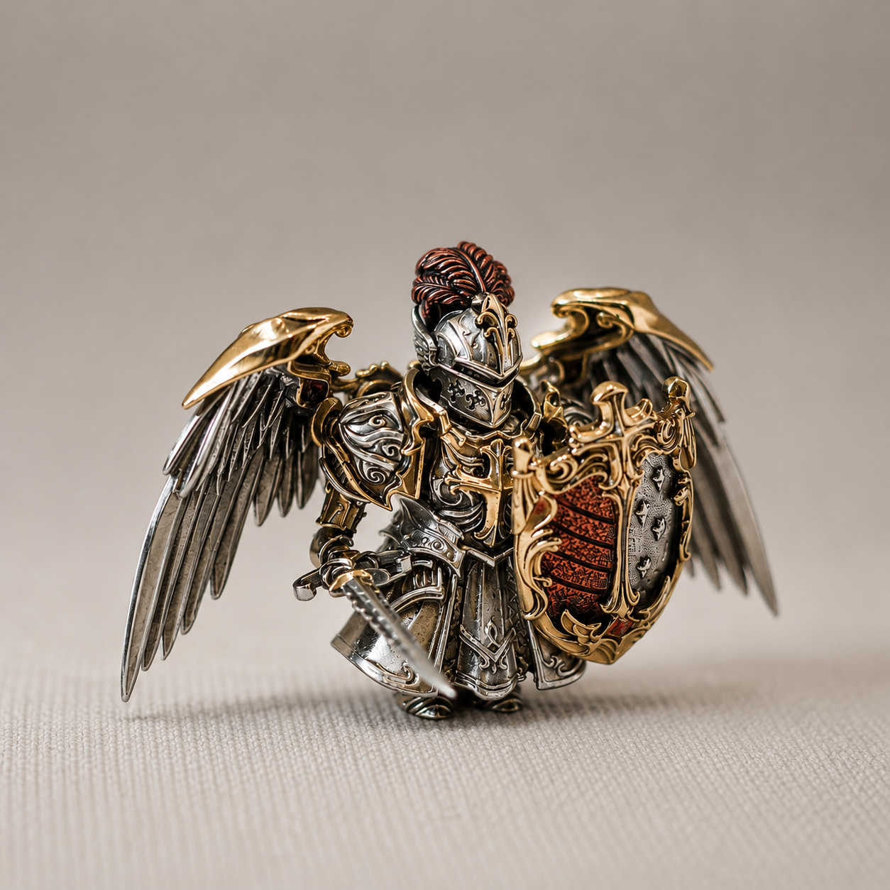 OMYEESE™ Crimson Templar Magnetic Metal Desk Sculpture