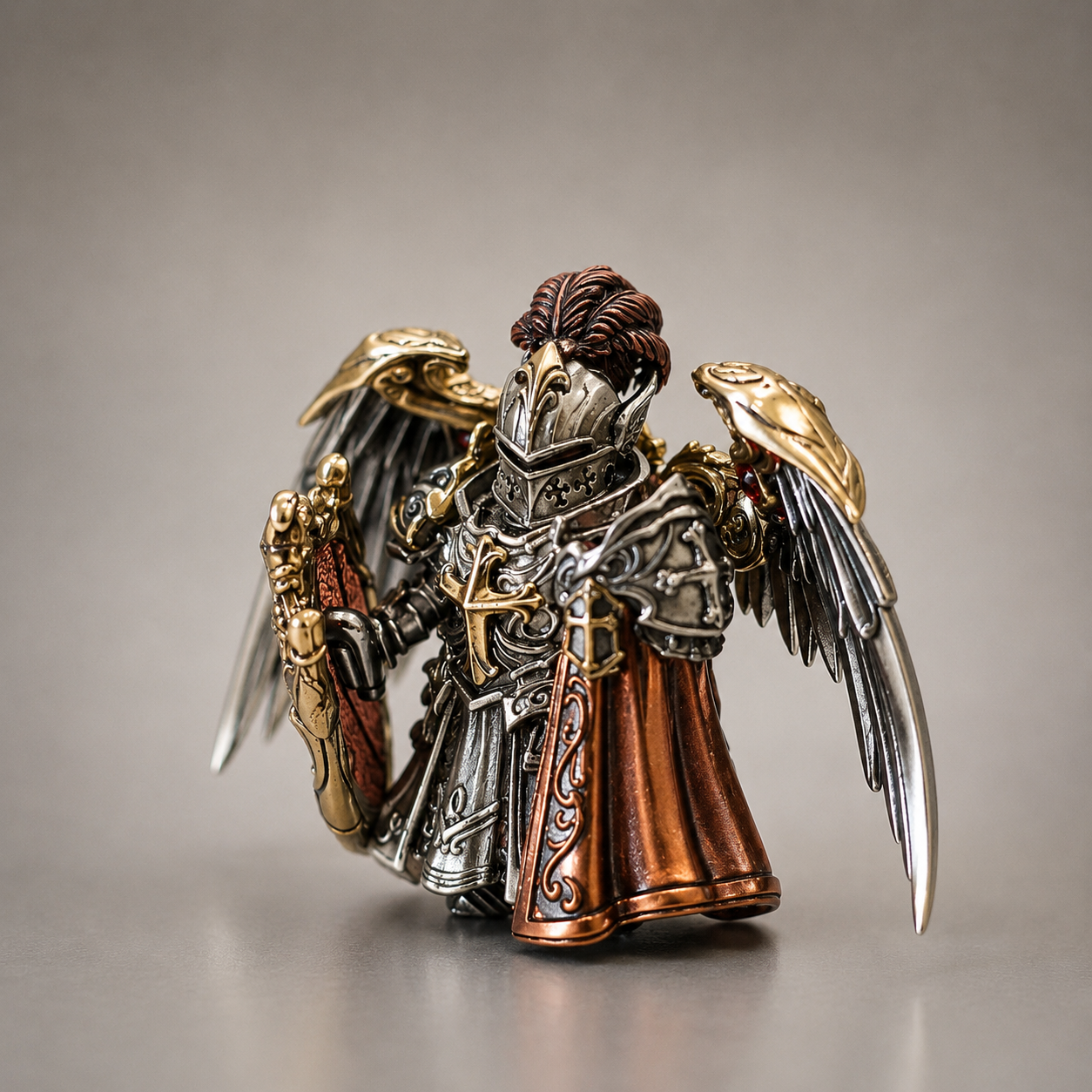 OMYEESE™ Crimson Templar Magnetic Metal Desk Sculpture