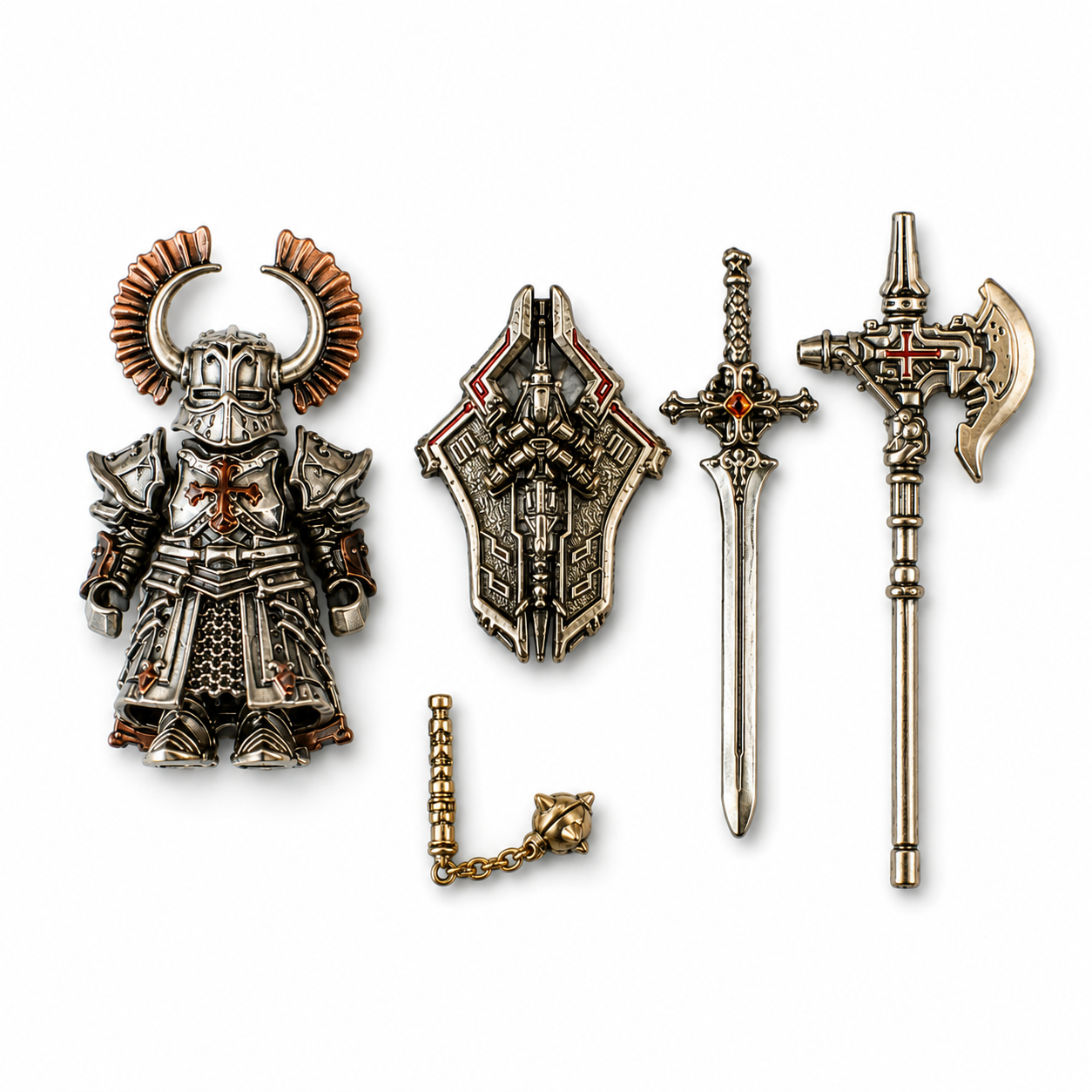 OMYEESE™ Crusader Magnetic Metal Desk Sculpture