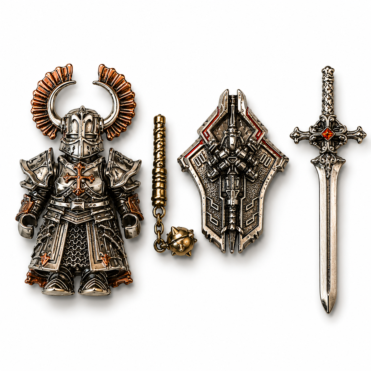 OMYEESE™ Crusader Magnetic Metal Desk Sculpture