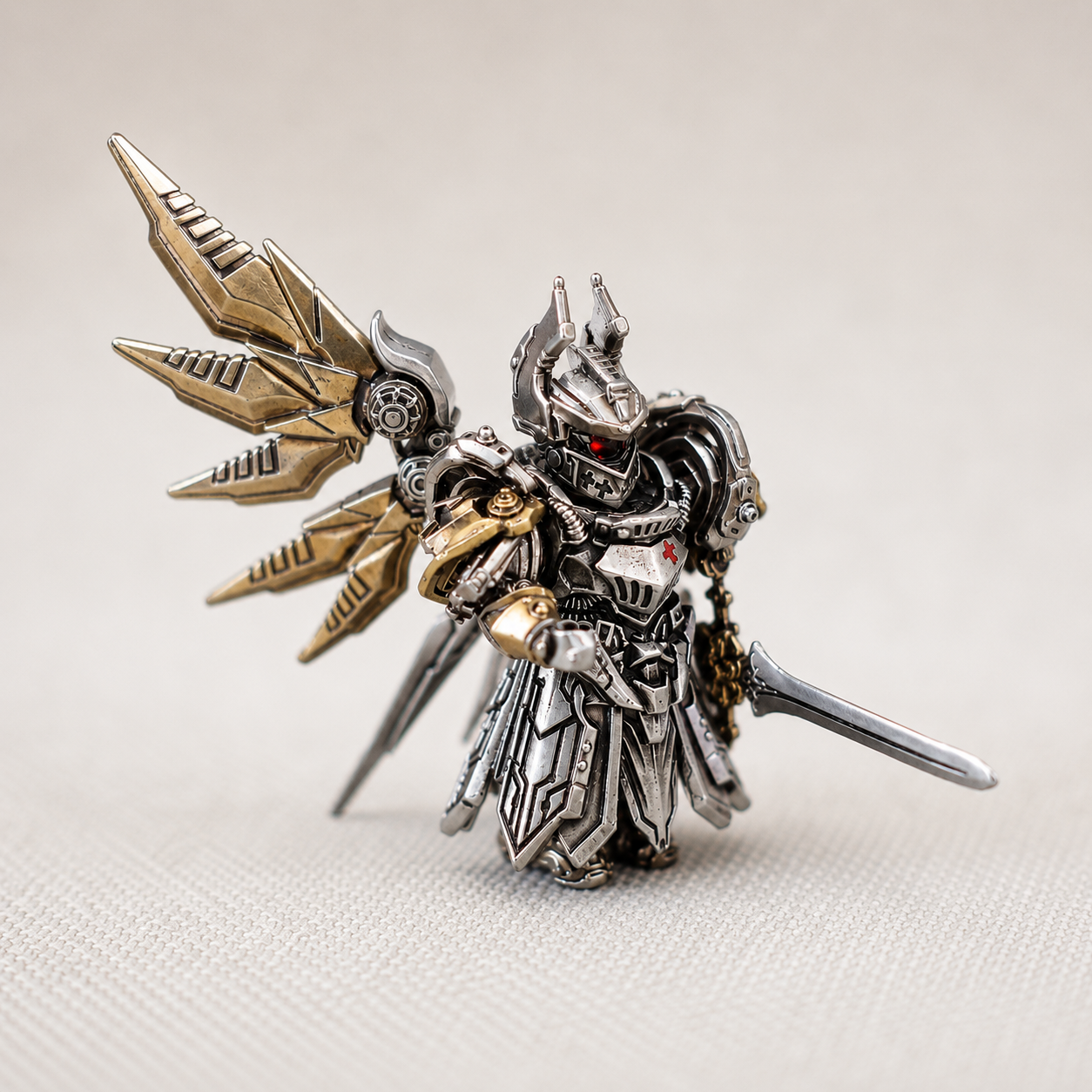 OMYEESE™ Mech Justicar Magnetic Metal Desk Sculpture
