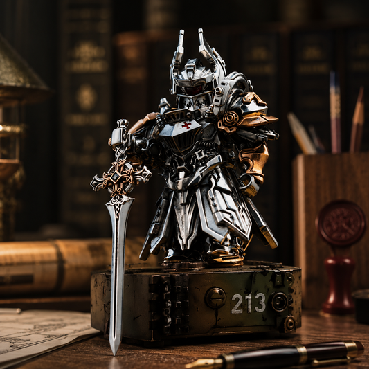 OMYEESE™ Mech Justicar Magnetic Metal Desk Sculpture