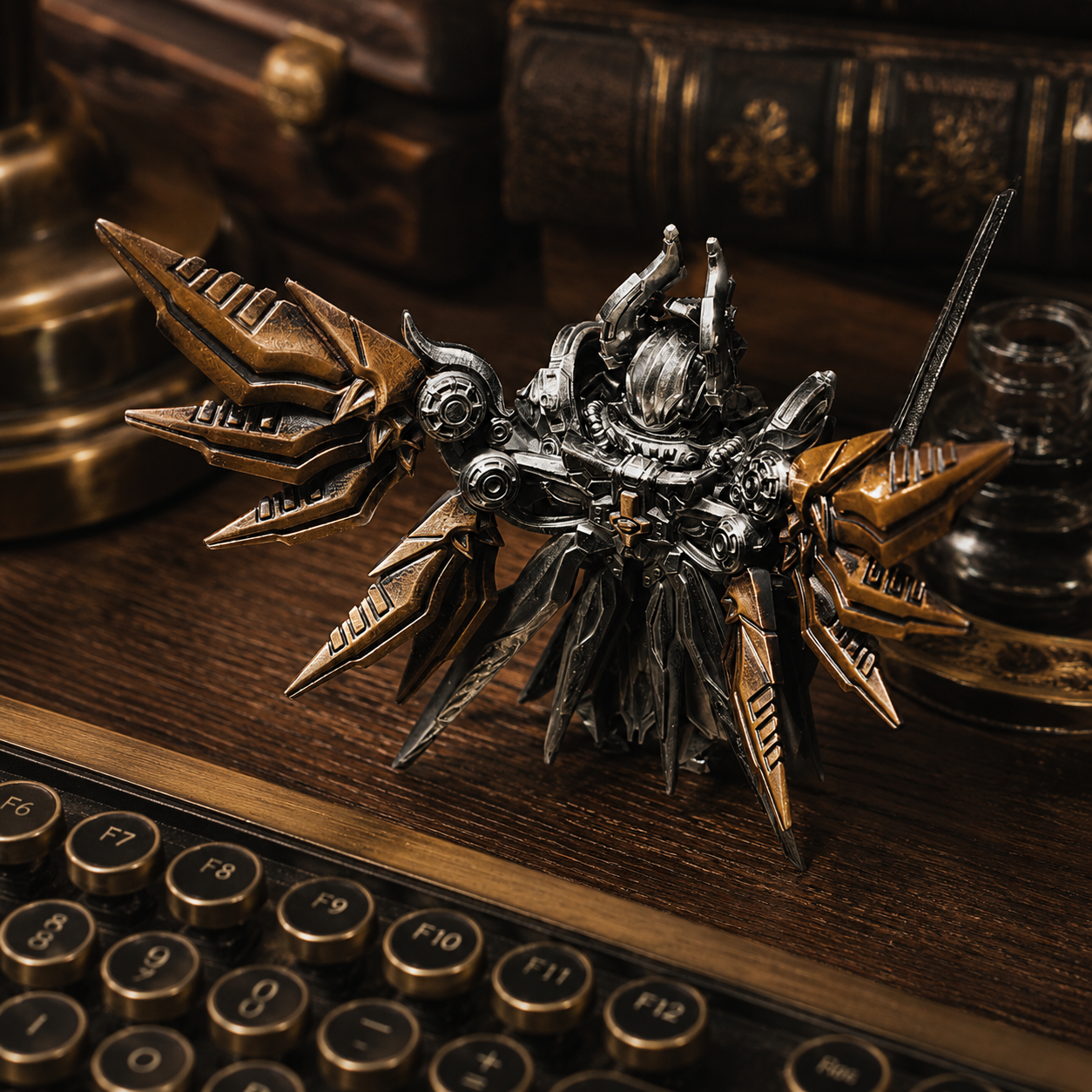 OMYEESE™ Mech Justicar Magnetic Metal Desk Sculpture