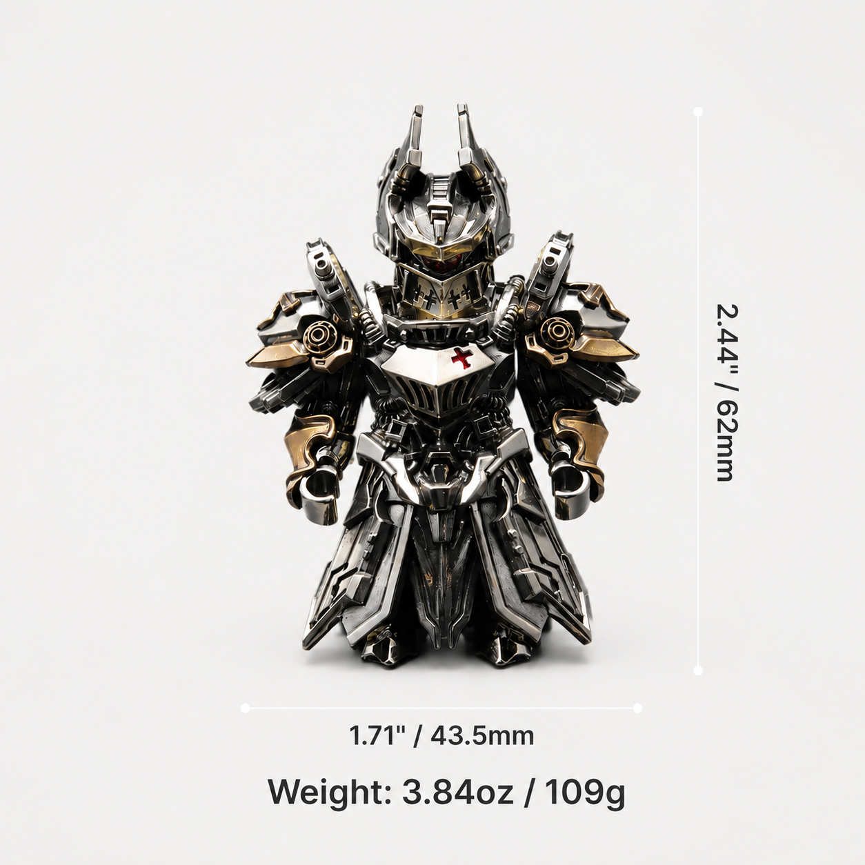 OMYEESE™ Mech Justicar Magnetic Metal Desk Sculpture