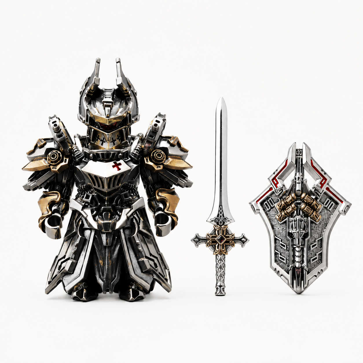 OMYEESE™ Mech Justicar Magnetic Metal Desk Sculpture