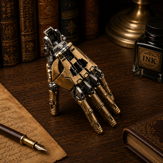 OMYEESE™ Mechanical Hand Metal Desk Sculpture