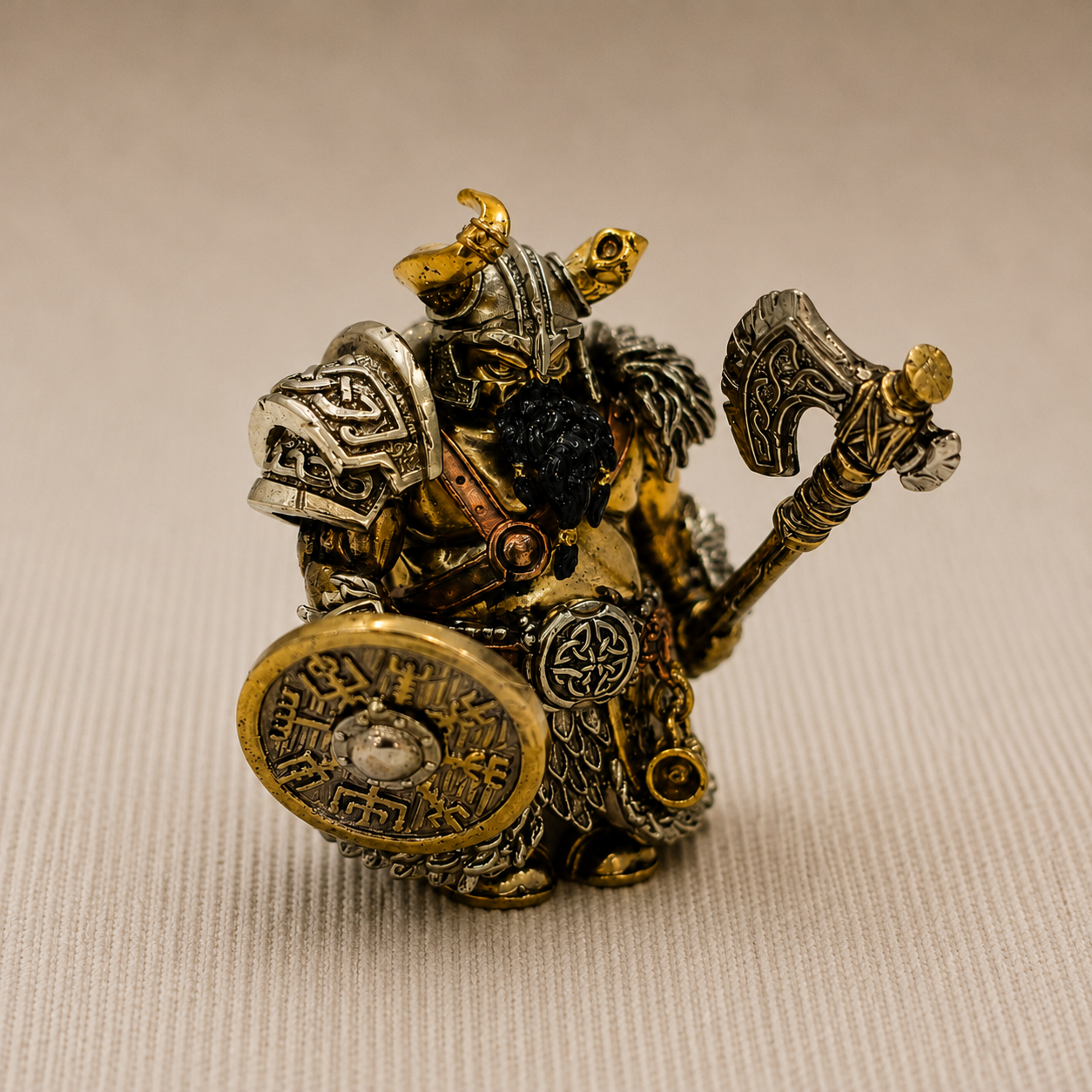 OMYEESE™ Viking Raider Magnetic Metal Desk Sculpture