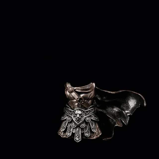 Spartan Magnetic Detachable Medieval Bronze Copper Collectible Figurine – Mini Armor Warrior