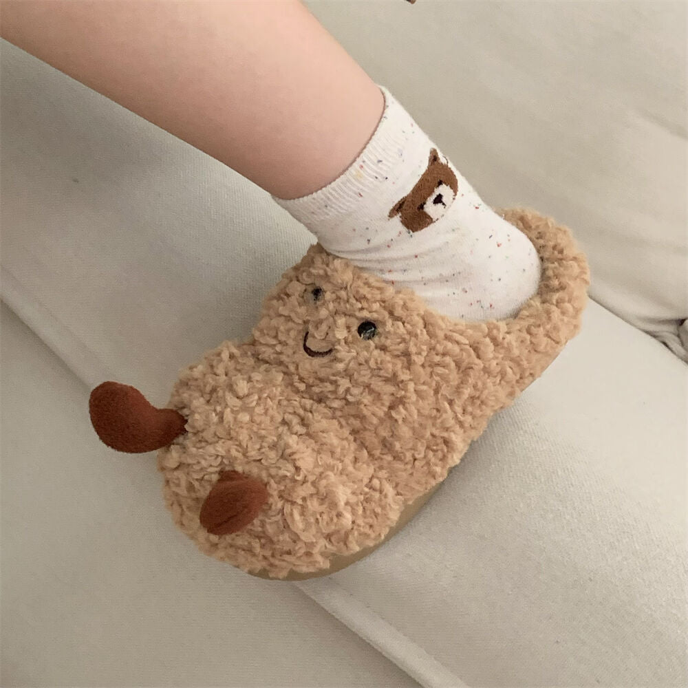 Winter Warm Fluffy Fuzzy Scuff Slippers Soft Comfy Memory Foam Non-slip Indoor House Shoes