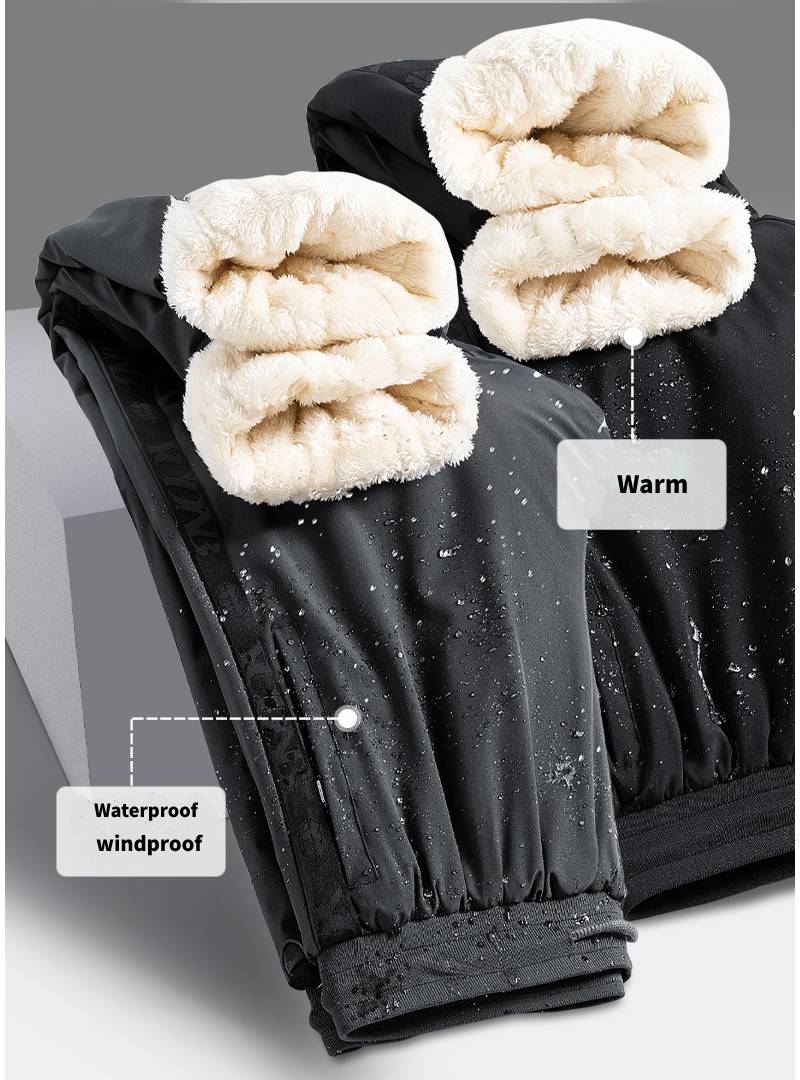 Men's Winter Thicken Fleece Warm Trousers.