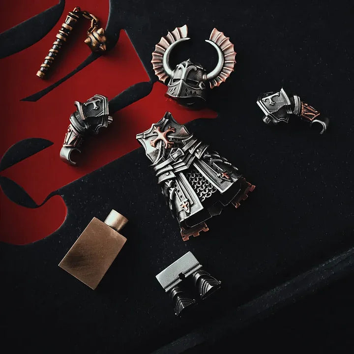 Medieval Fantasy Knight Figurine Collection Set – 3-Piece Armored Miniature Display Statues