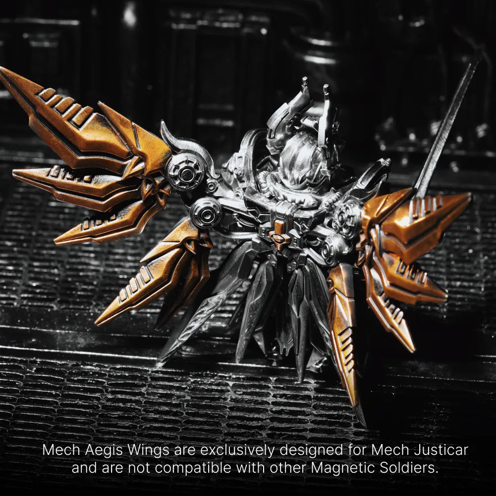 Mech Justicar Magnetic Detachable Medieval Bronze Knight Figurine – Mini Armor Warrior Collectible Statue