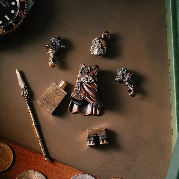 Magnetic Detachable Warrior Figurine Decor – Premium Metal Collectible Statue