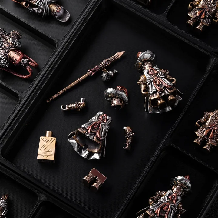 Magnetic Detachable Metal Spear Warrior Figurine – Premium Collectible Desk Statue