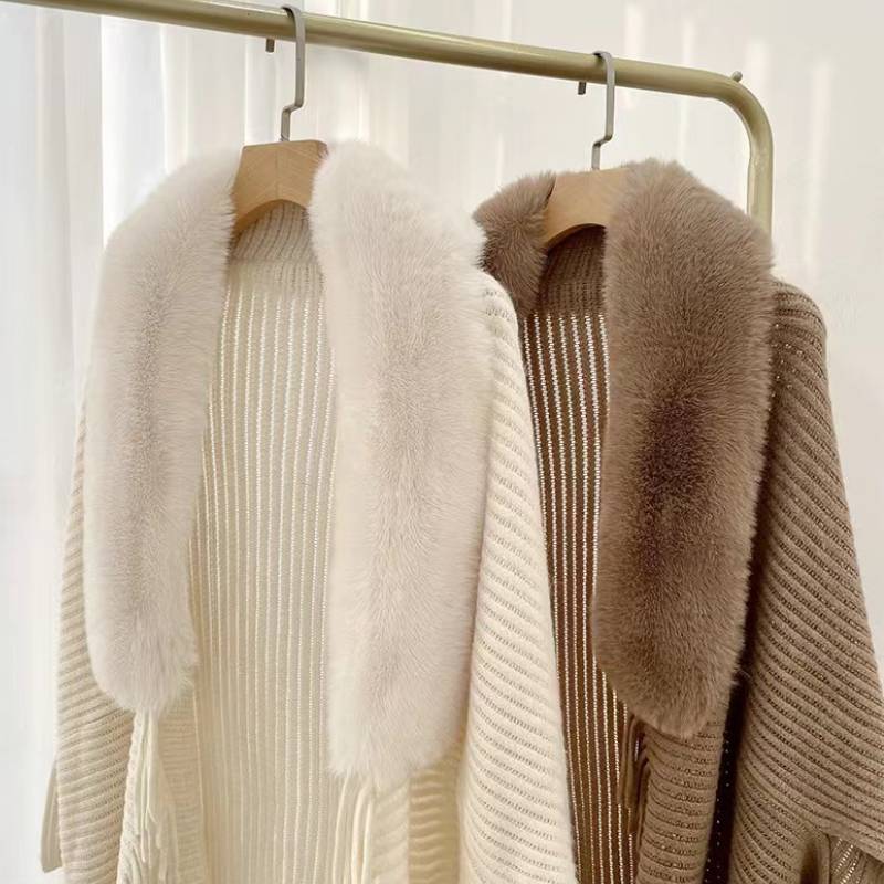 Ladies Knitted Loose Shawl Coat