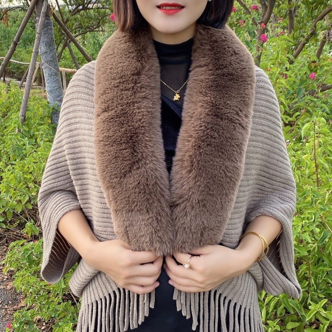 Ladies Knitted Loose Shawl Coat