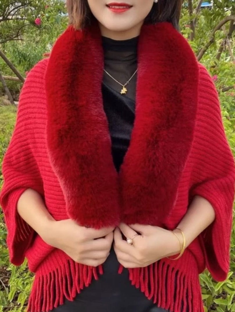 Ladies Knitted Loose Shawl Coat