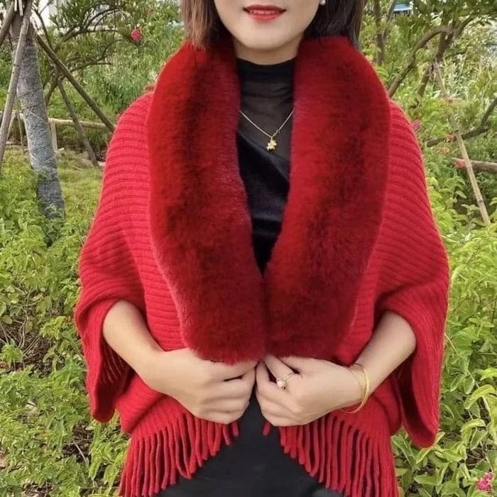 Ladies Knitted Loose Shawl Coat